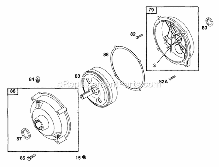 Gear Reducer Assy Diagram and Parts List for 090202-0104-01  Briggs and Stratton Engine